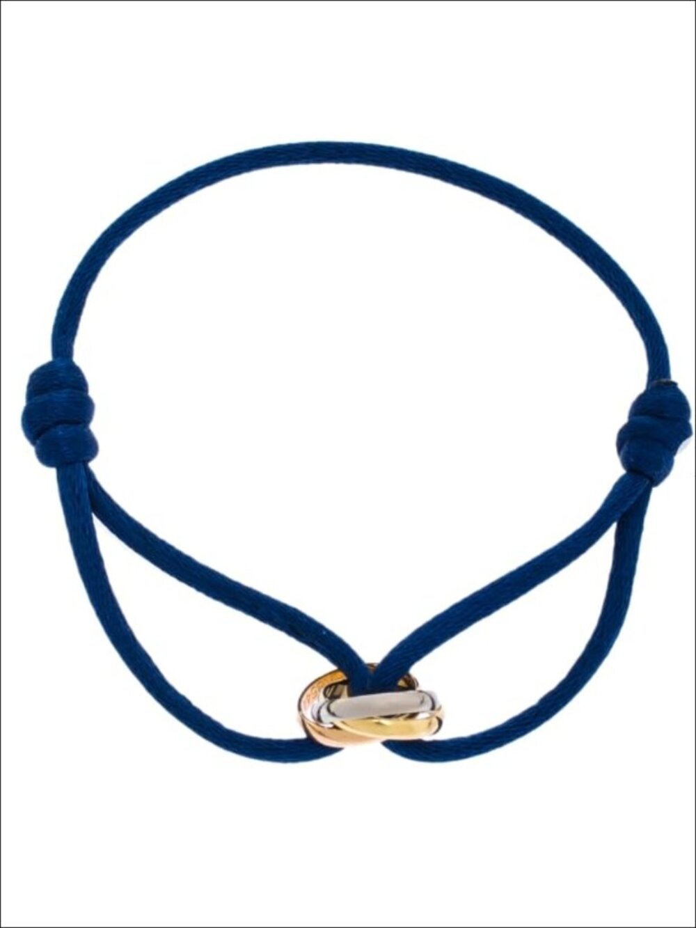 String Bracelet with 3 Color Rings Adjustable Cord Gold Jewelry